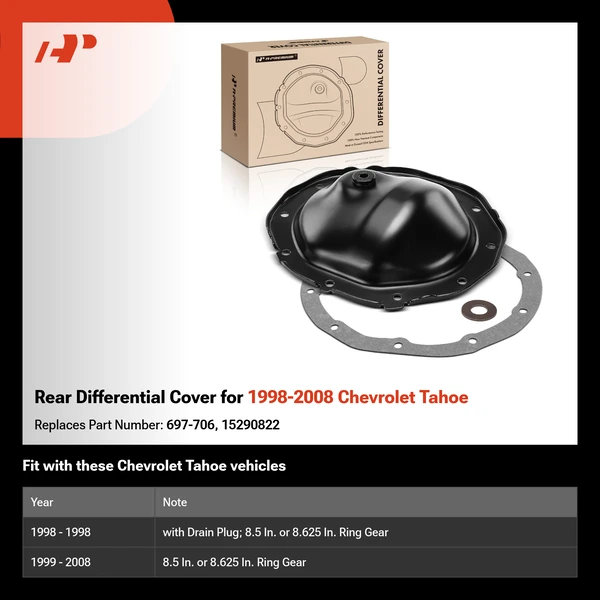 Rear Differential Cover for 1998-2008 Chevrolet Tahoe
