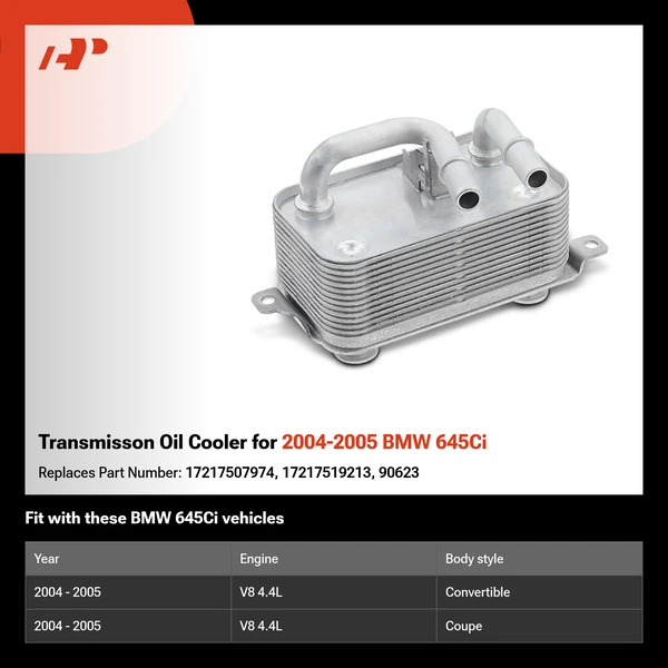 Transmisson Oil Cooler for 2004-2005 BMW 645Ci