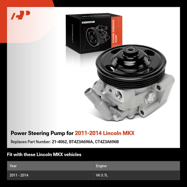 Power Steering Pump for 2011-2014 Lincoln MKX