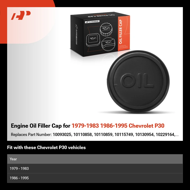 Engine Oil Filler Cap for 1979-1983 1986-1995 Chevrolet P30