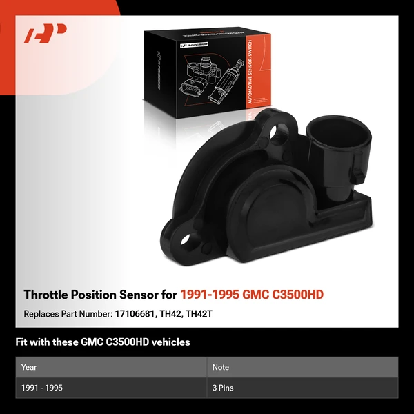 Throttle Position Sensor for 1991-1995 GMC C3500HD