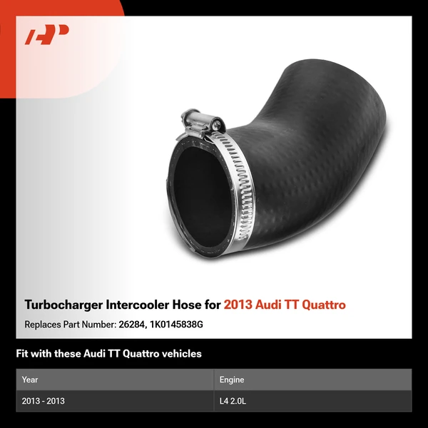 Turbocharger Intercooler Hose for 2013 Audi TT Quattro