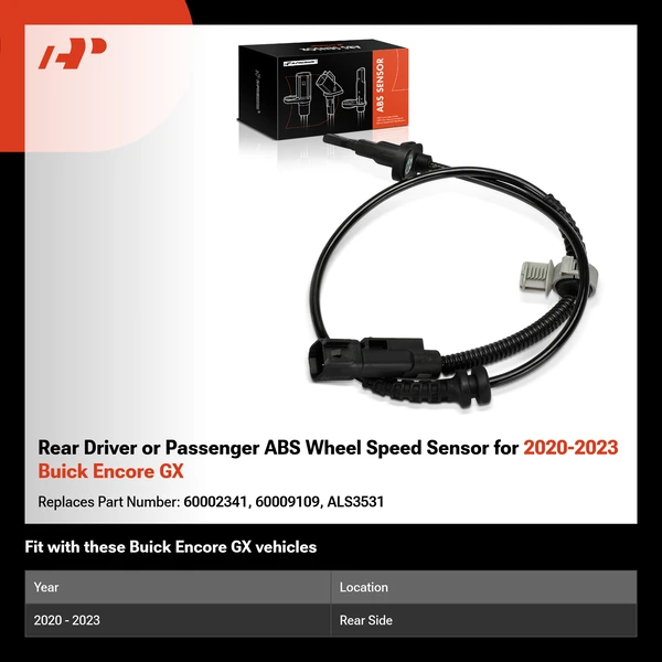 Rear Driver or Passenger ABS Wheel Speed Sensor for 2020-2023 Buick Encore GX