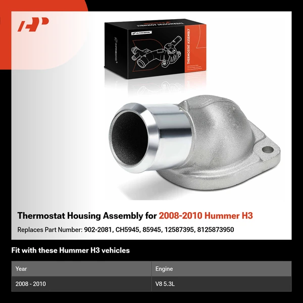 Thermostat Housing Assembly for 2008-2010 Hummer H3