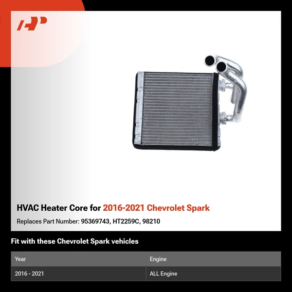 HVAC Heater Core for 2016-2021 Chevrolet Spark