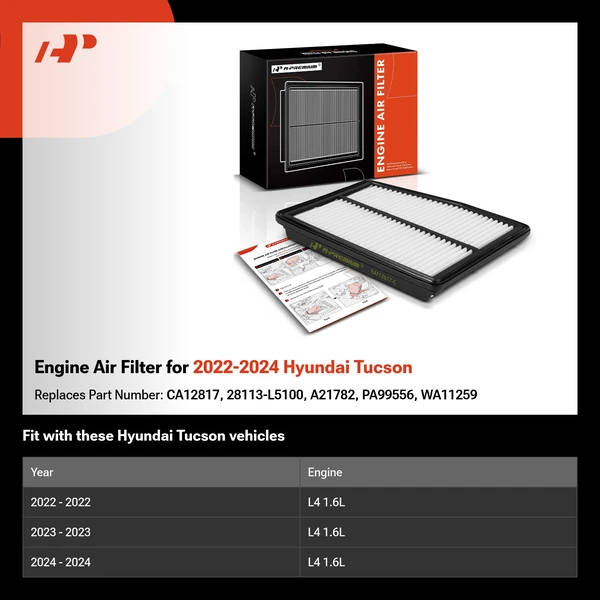 Engine Air Filter for 2022-2024 Hyundai Tucson