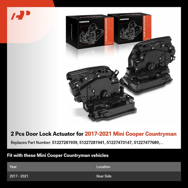 2 Pcs Door Lock Actuator for 2017-2021 Mini Cooper Countryman