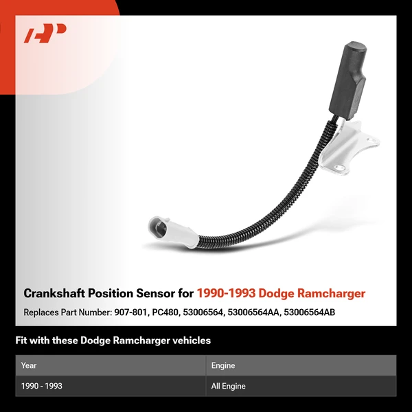 Crankshaft Position Sensor for 1990-1993 Dodge Ramcharger