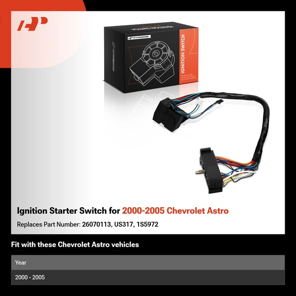 Ignition Starter Switch for 2000-2005 Chevrolet Astro