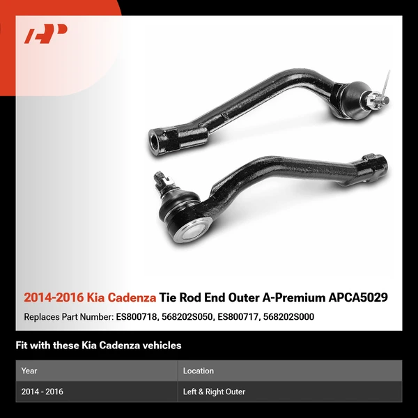 2014-2016 Kia Cadenza Tie Rod End Outer A-Premium APCA5029