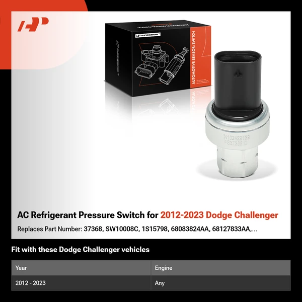 AC Refrigerant Pressure Switch for 2012-2023 Dodge Challenger