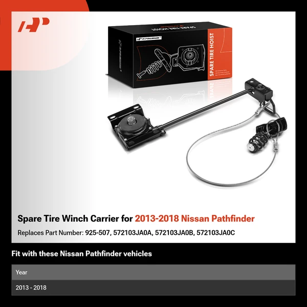 Spare Tire Winch Carrier for 2013-2018 Nissan Pathfinder