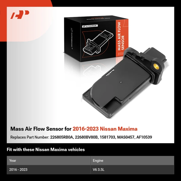 Mass Air Flow Sensor for 2016-2023 Nissan Maxima
