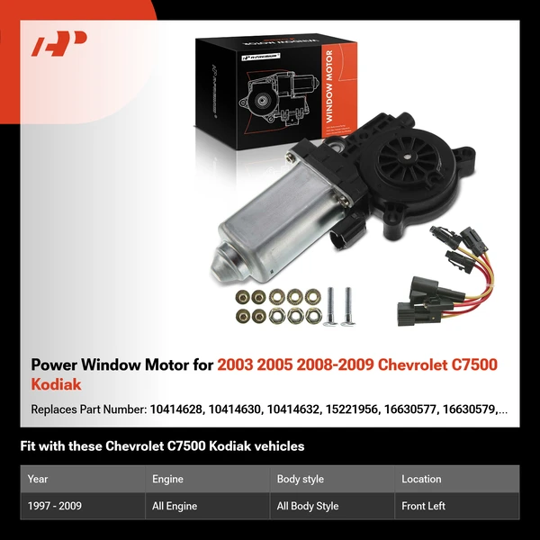 Power Window Motor for 2003 2005 2008-2009 Chevrolet C7500 Kodiak