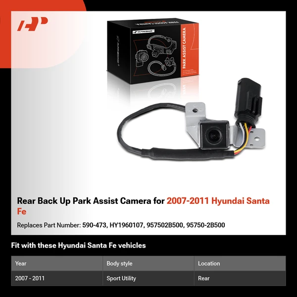 Rear Back Up Park Assist Camera for 2007-2011 Hyundai Santa Fe