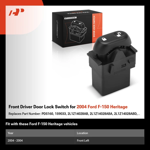 Front Driver Door Lock Switch for 2004 Ford F-150 Heritage