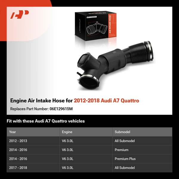 Engine Air Intake Hose for 2012-2018 Audi A7 Quattro
