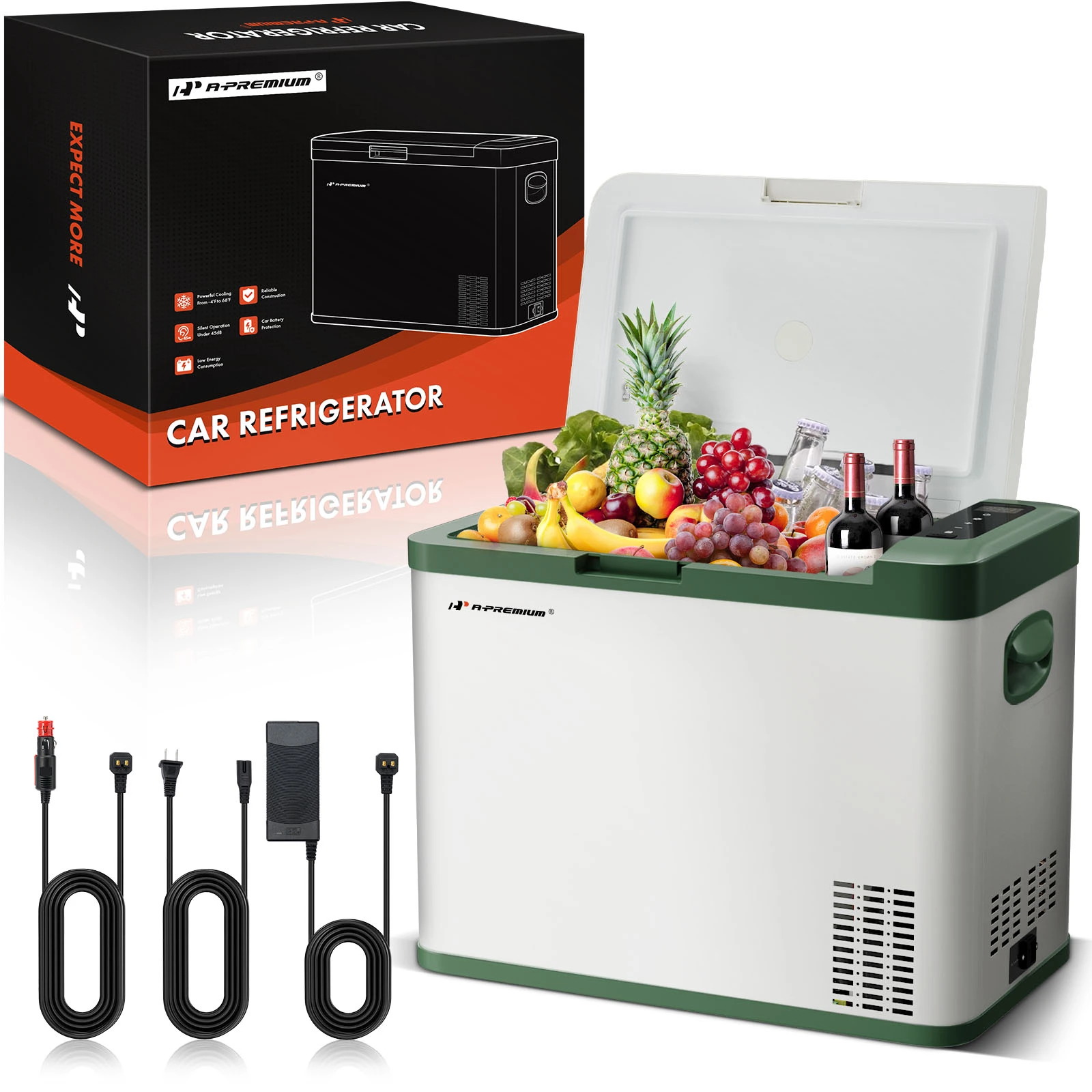 The A-premium 37QT/34.9L Portable Car Fridge Refrigerator Cooler for Truck Outdoor Camping RV Roadtrips and Home Party Use Image 