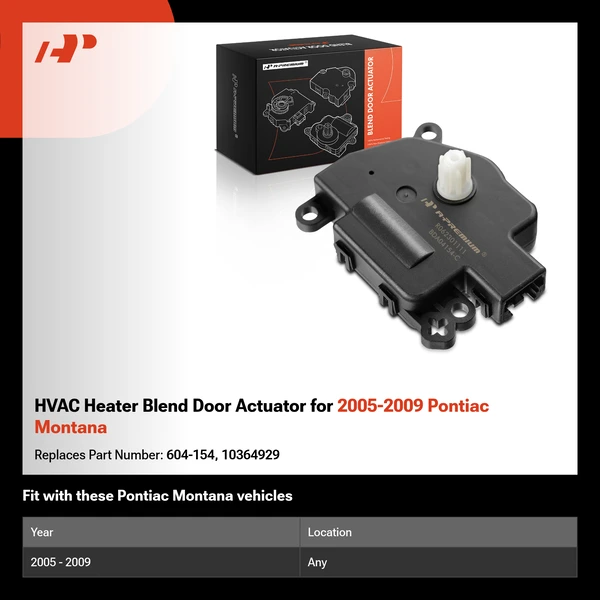 HVAC Heater Blend Door Actuator for 2005-2009 Pontiac Montana