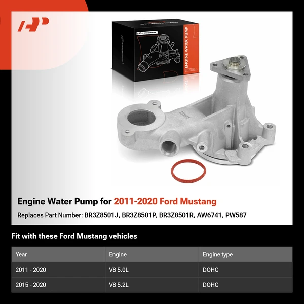 Engine Water Pump for 2011-2020 Ford Mustang