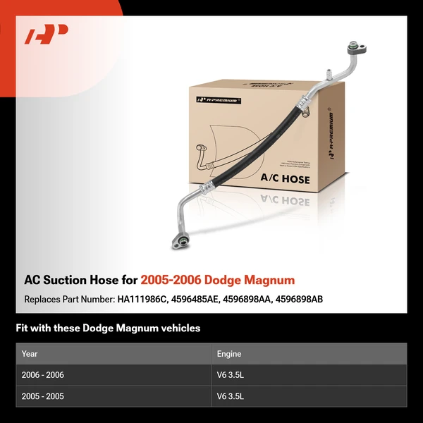 AC Suction Hose for 2005-2006 Dodge Magnum