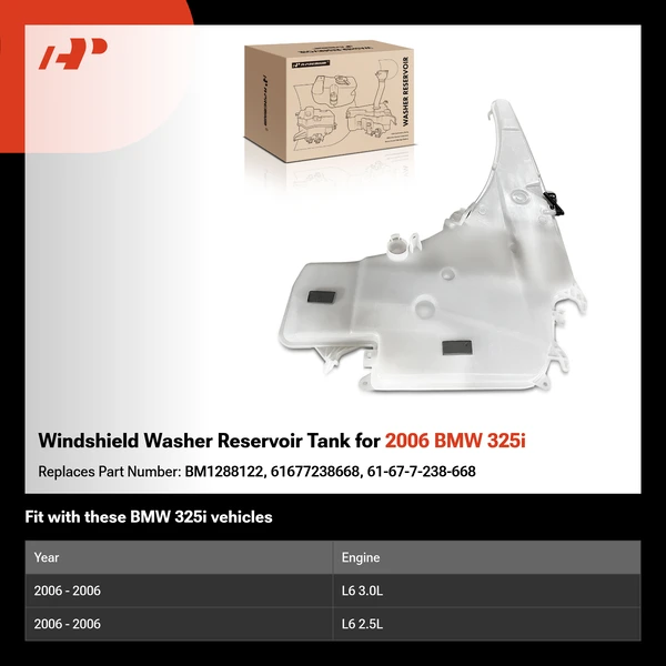 Windshield Washer Reservoir Tank for 2006 BMW 325i