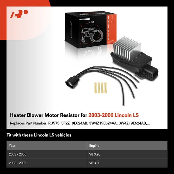 Heater Blower Motor Resistor for 2003-2006 Lincoln LS