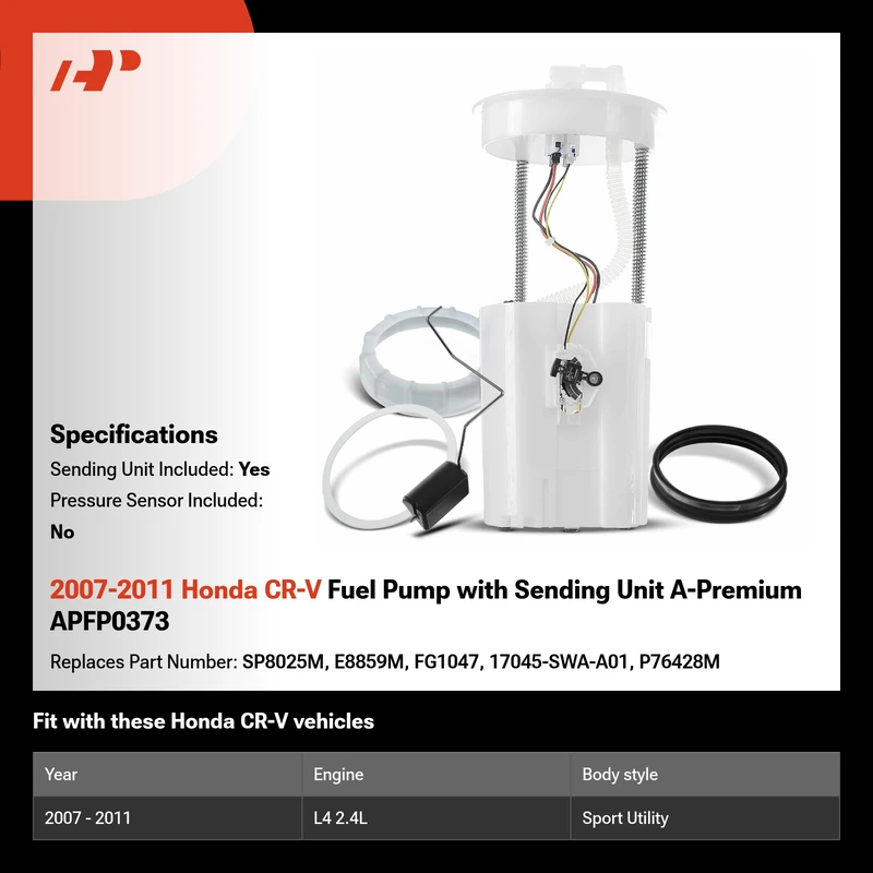 2007-2011 Honda CR-V Fuel Pump with Sending Unit A-Premium APFP0373