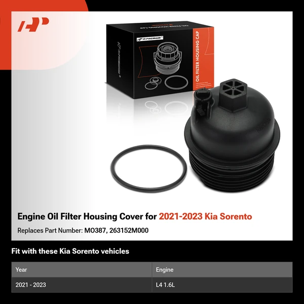 Engine Oil Filter Housing Cover for 2021-2023 Kia Sorento