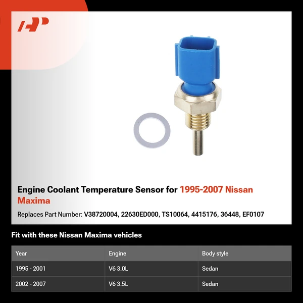 Engine Coolant Temperature Sensor for 1995-2007 Nissan Maxima