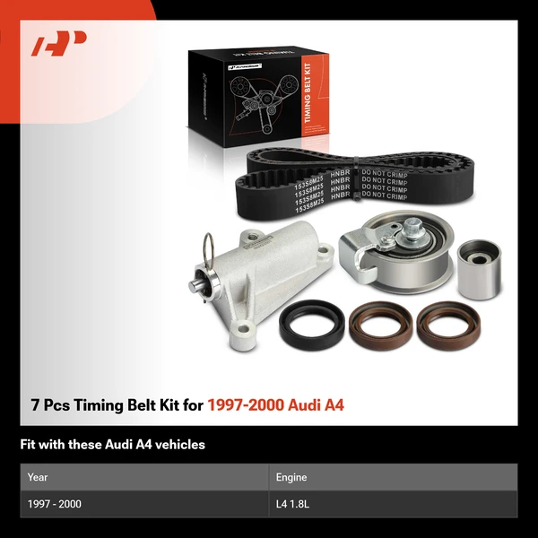 7 Pcs Timing Belt Kit for 1997-2000 Audi A4