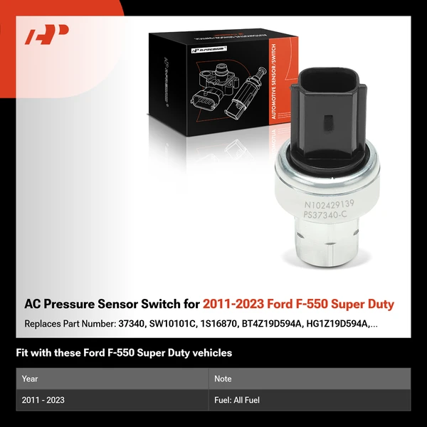 AC Pressure Sensor Switch for 2011-2023 Ford F-550 Super Duty