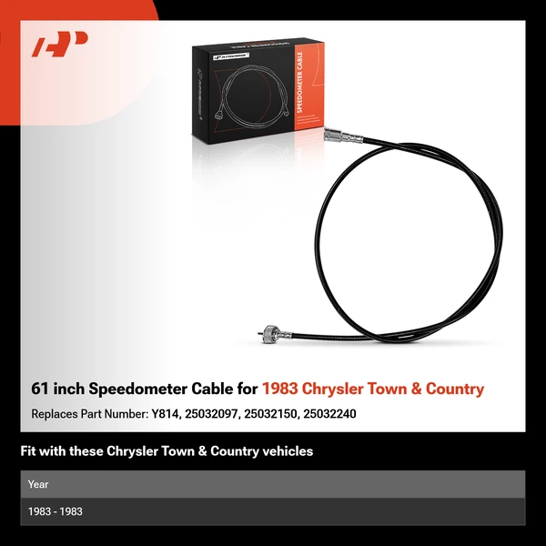 61 inch Speedometer Cable for 1983 Chrysler Town & Country
