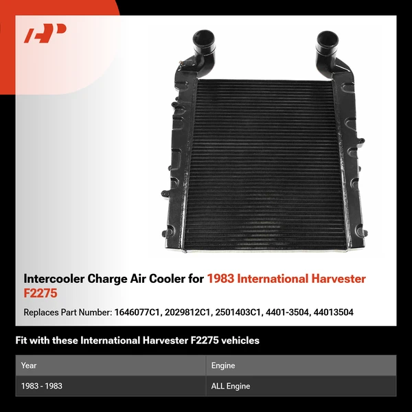 Intercooler Charge Air Cooler for 1983 International Harvester F2275
