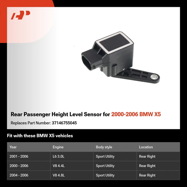 Rear Passenger Height Level Sensor for 2000-2006 BMW X5