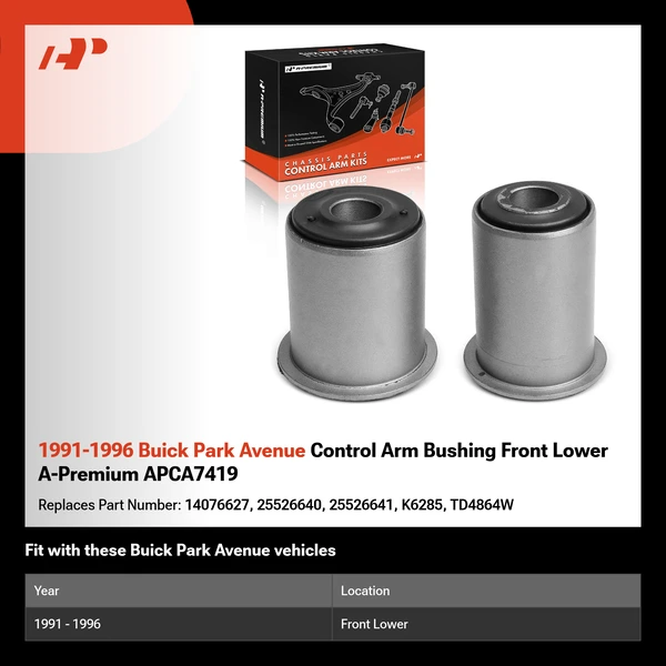1991-1996 Buick Park Avenue Control Arm Bushing Front Lower A-Premium APCA7419