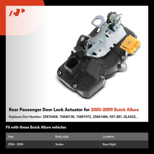 Rear Passenger Door Lock Actuator for 2005-2009 Buick Allure