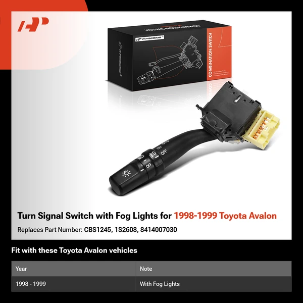 Turn Signal Switch with Fog Lights for 1998-1999 Toyota Avalon