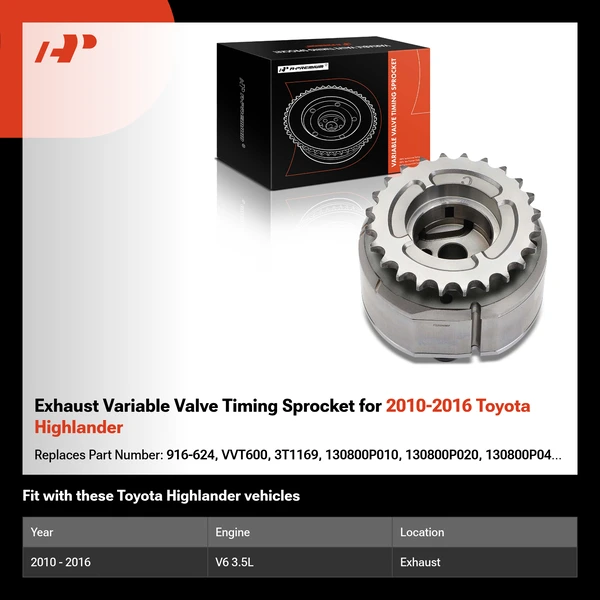 Exhaust Variable Valve Timing Sprocket for 2010-2016 Toyota Highlander