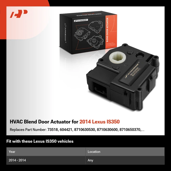 HVAC Blend Door Actuator for 2014 Lexus IS350