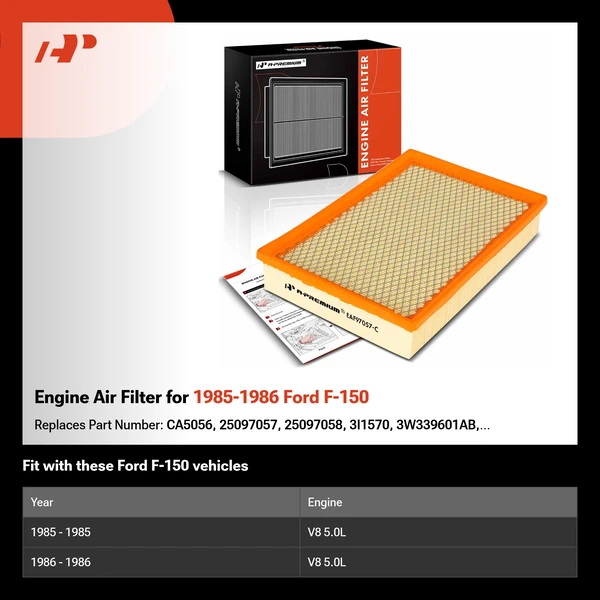 Engine Air Filter for 1985-1986 Ford F-150