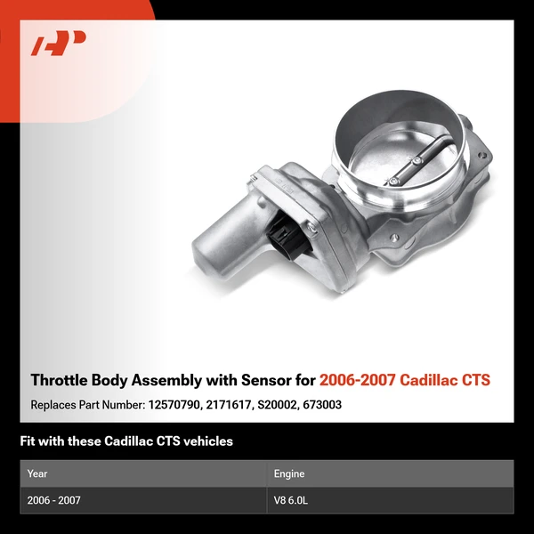 Throttle Body Assembly with Sensor for 2006-2007 Cadillac CTS