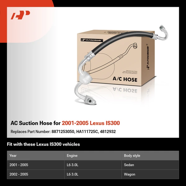 AC Suction Hose for 2001-2005 Lexus IS300