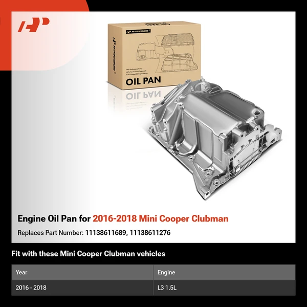 Engine Oil Pan for 2016-2018 Mini Cooper Clubman