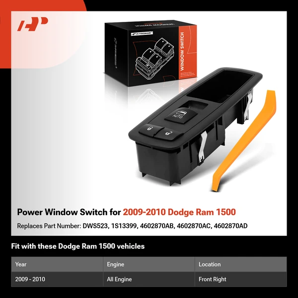 Power Window Switch for 2009-2010 Dodge Ram 1500
