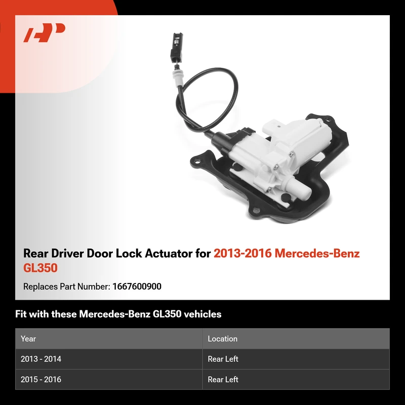 Rear Driver Door Lock Actuator for 2013-2016 Mercedes-Benz GL350