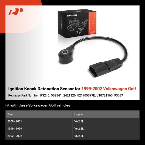 Ignition Knock Detonation Sensor for 1999-2002 Volkswagen Golf