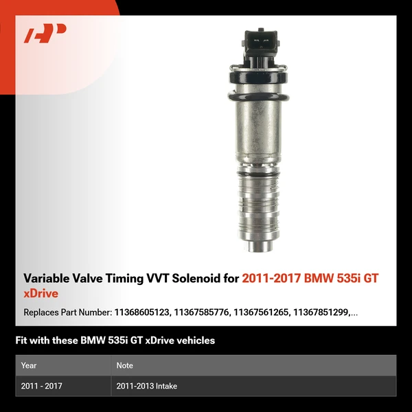 Variable Valve Timing VVT Solenoid for 2011-2017 BMW 535i GT xDrive