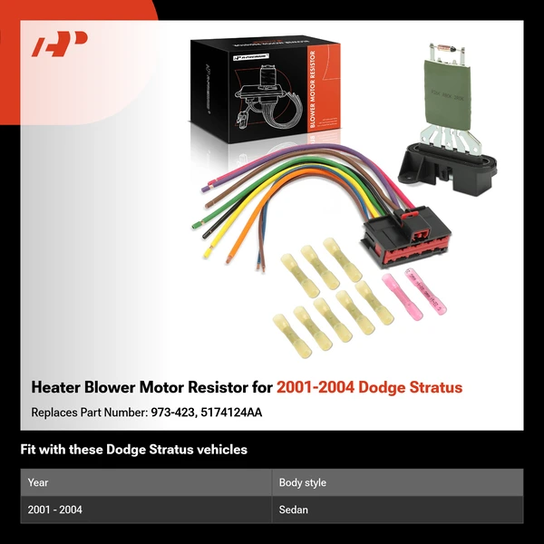 Heater Blower Motor Resistor for 2001-2004 Dodge Stratus