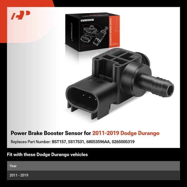 Power Brake Booster Sensor for 2011-2019 Dodge Durango